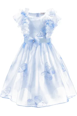 MONNALISA Abito organza stampa farfalle