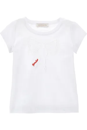 MONNALISA T-shirt pizzo con fiocco