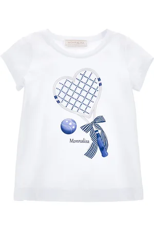 MONNALISA T-shirt racchetta glitter