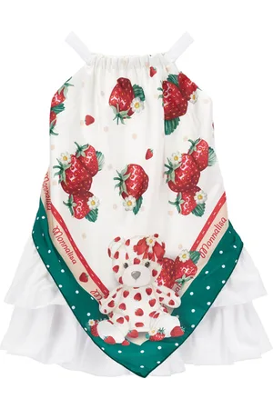 MONNALISA Abito con spalline e inserto foulard