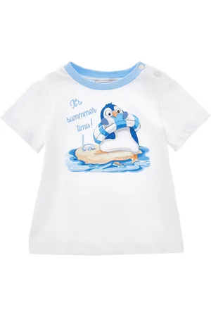 MONNALISA T-shirt cotone organico stampa pinguino
