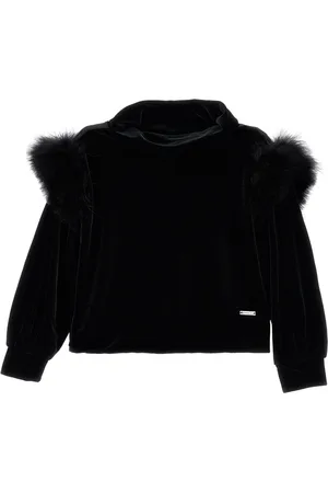MONNALISA Felpa collo anello con piume