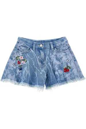 MONNALISA Shorts jeans con strass