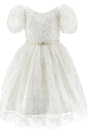 MONNALISA Abito tulle ricamo paillettes