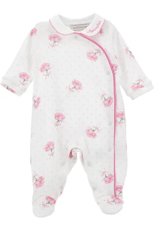 MONNALISA Tutina cotone rose con cuffietta