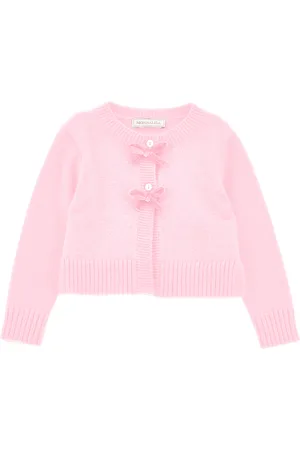 MONNALISA Cardigan soft fiocchi velluto