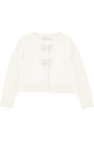 MONNALISA Cardigan soft fiocchi velluto