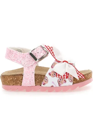 MONNALISA Sandaletti glitter con fiocchetti