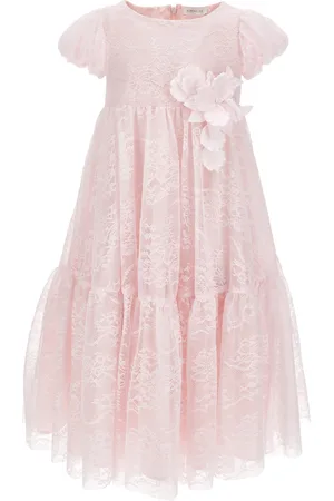 MONNALISA Abito lungo pizzo Chantilly