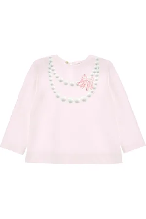 MONNALISA T-shirt cotone stampa collana