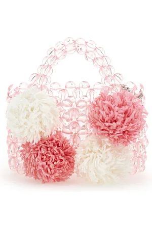 MONNALISA Borsa crochet pom pon