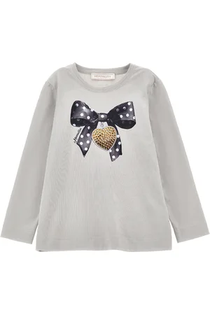 MONNALISA T-shirt cotone stampa fiocco