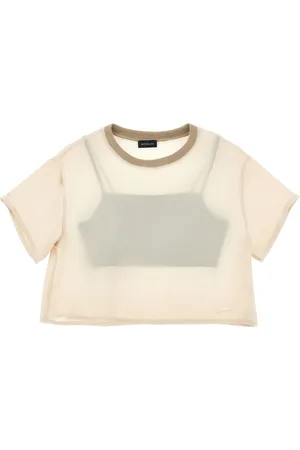 MONNALISA T-shirt georgette con top