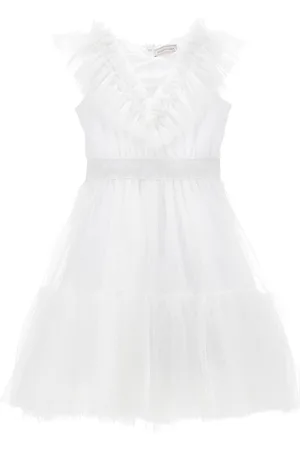 MONNALISA Abito tulle mano seta con strass