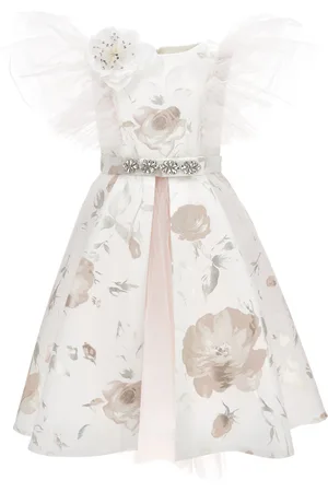 MONNALISA Abito Sunrise mikado tulle con gonna removibile
