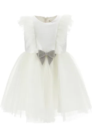 MONNALISA Abito tulle plissettato