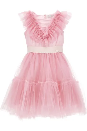 MONNALISA Abito tulle mano seta con strass