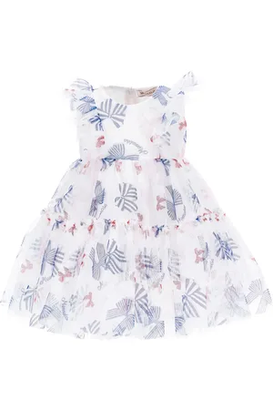 MONNALISA Abito tulle stampa fiocchetti