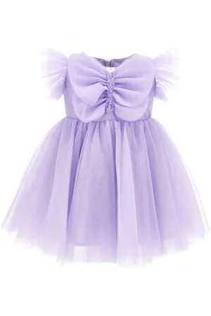 MONNALISA Abito tulle mano seta maxi farfalla