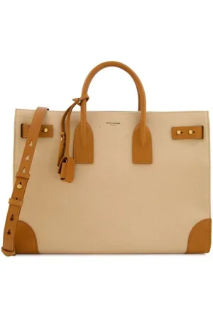 Saint Laurent Borsa Sac De Jour Grande E Sottile In Tela E Pelle