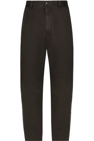 Dolce & Gabbana Pantaloni In Cotone Tinto In Capo