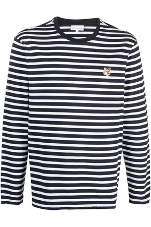 Maison Kitsuné T-Shirt Righe Logo