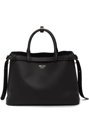 Prada Borsa Buckle Medium In Pelle Con Doppia Cintura