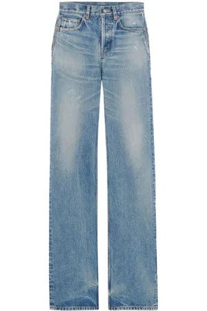 Saint Laurent Jeans Dritti A Vita Alta