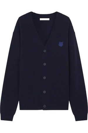 Maison Kitsuné Cardigan Comfort A Coste Con Patch Bold Fox Head