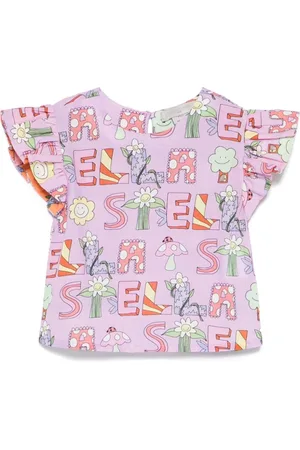 Stella McCartney Top Con Maniche A Balze E Stampa In Stile Illust