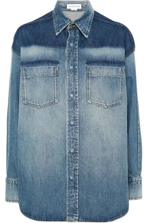 Victoria Beckham Camicia In Denim Schiarito