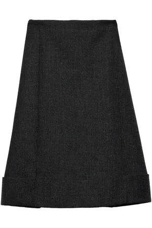 Prada Gonna Midi In Stuoia Old