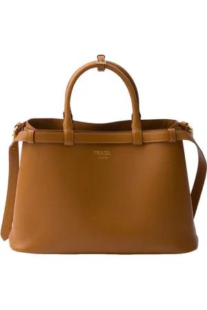 Prada Borsa Buckle Medium In Pelle Con Doppia Cintura