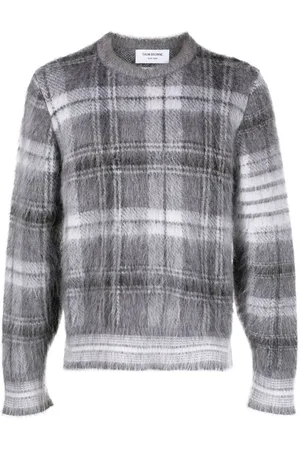 Thom Browne Pullover In Mohair Motivo Check
