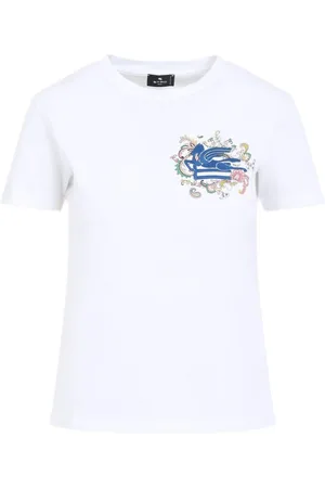 Etro T-Shirt Con Pegaso Ricamato