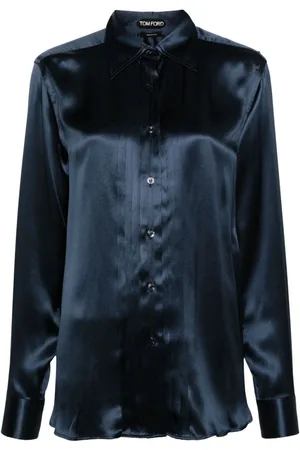 Tom Ford Camicia In Seta Charmeuse Con Plisse