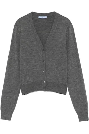 Prada Cardigan In Lana A Maglia Leggera Con Scollo A V