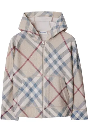 Burberry Maglia Check In Lana Con Zip