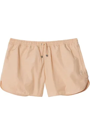 Burberry Shorts Con Elastico In Vita E Placca Logo