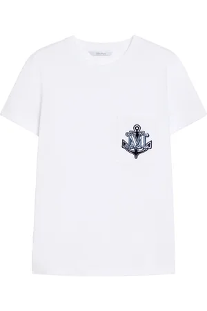 Max Mara T-Shirt In Jersey Con Ricamo M Monogram