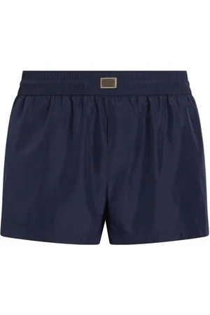 Dolce & Gabbana Boxer Da Mare Corto Con Placca Logo