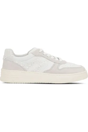Hogan Sneakers H630 In Pelle Scamosciata E Liscia Con H Glitterata