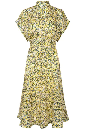 Bottega Veneta Abito In Seta Con Stampa Mini Daisy