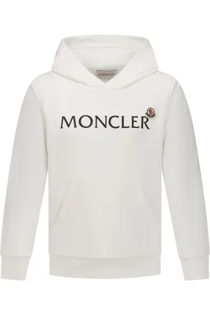 Moncler Felpa Logata In Cotone Con Cappuccio
