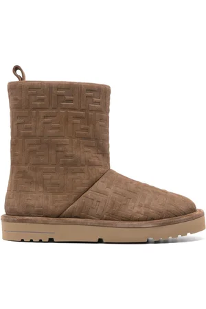 Fendi Stivale Basso Apres Chic In Camoscio Ff