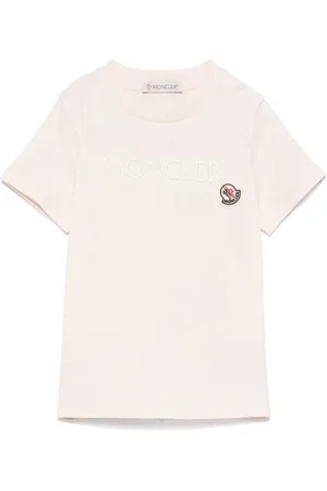 Moncler T-Shirt Con Logo Ricamato In Cotone