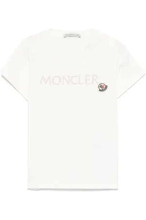 Moncler T-Shirt Con Logo Ricamato In Cotone