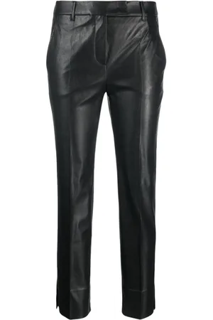Incotex Pantaloni Slim Fit In Similpelle Stretch