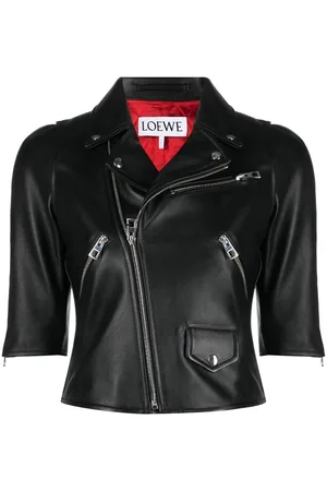 Loewe Giacca In Pelle Con Maniche 3/4