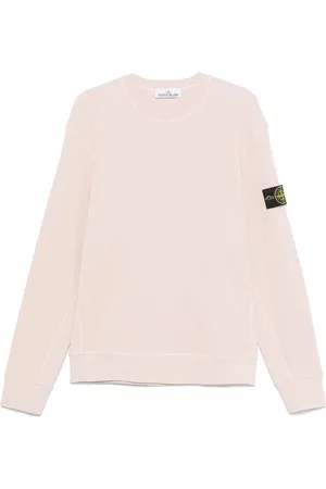 Stone Island Felpa Girocollo A Nido D`Ape In Cotone